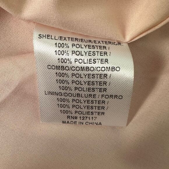 Badgley Mischka Tiered Ruffle Floral Dress Pink Size 14 - Picture 7 of 8